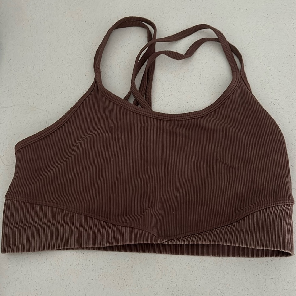 Brown sport bra